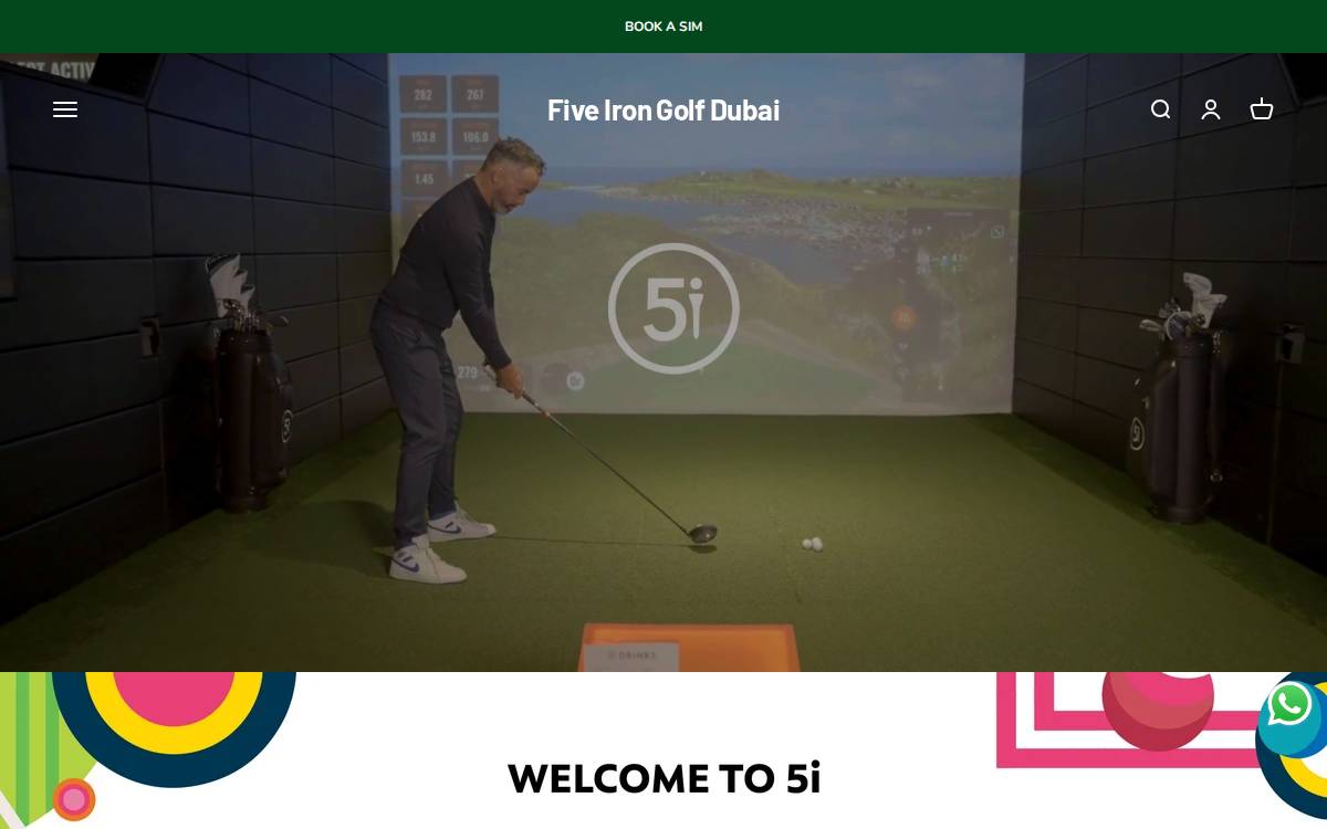 Five Iron Golf UAE website preview