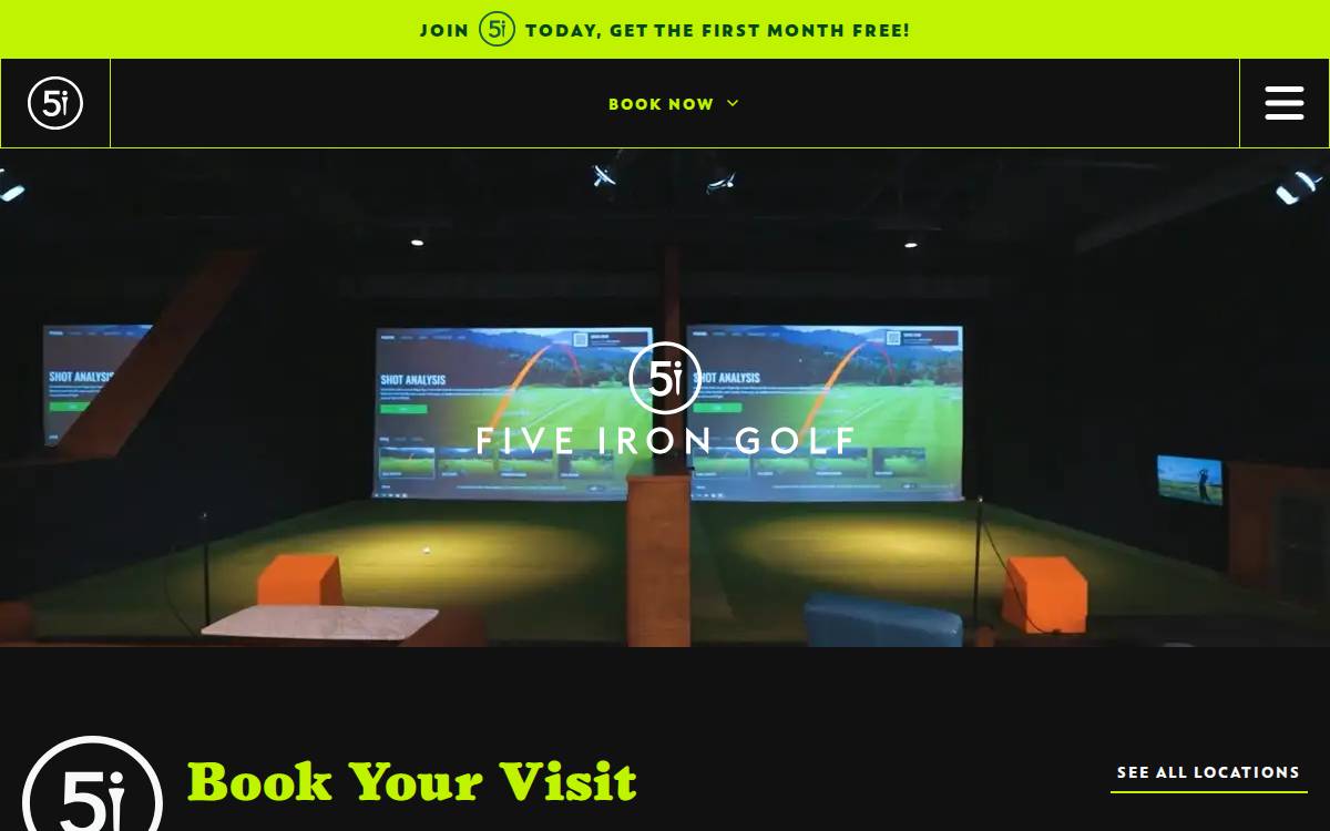 Five Iron Golf website preview