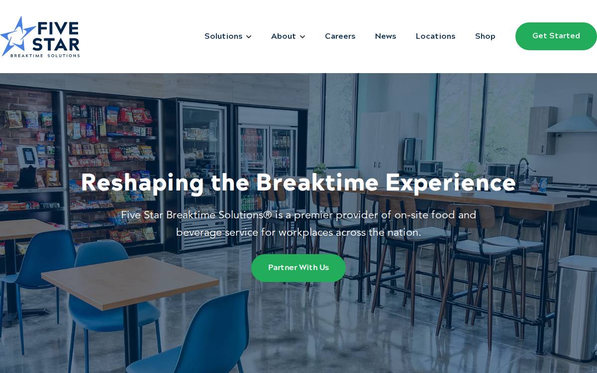 Five Star Breaktime Solutions website preview
