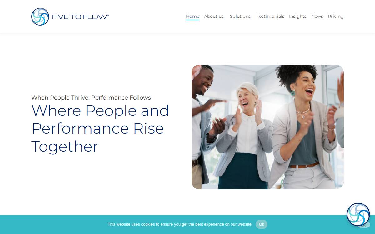 Five to Flow website preview