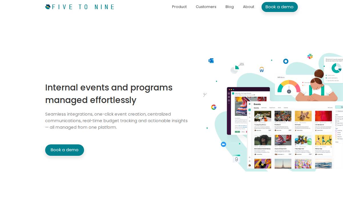 Five to Nine website preview