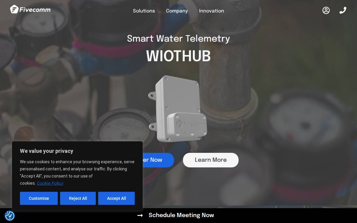 Fivecomm website preview