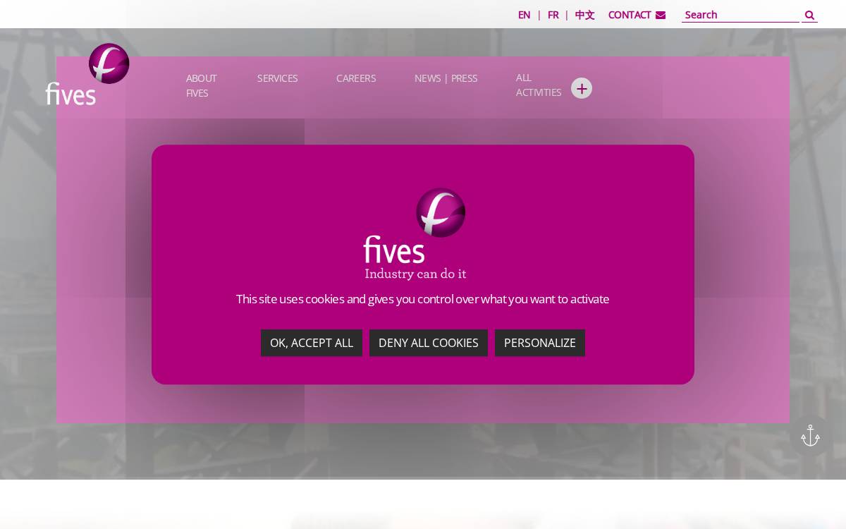 Fives Group website preview