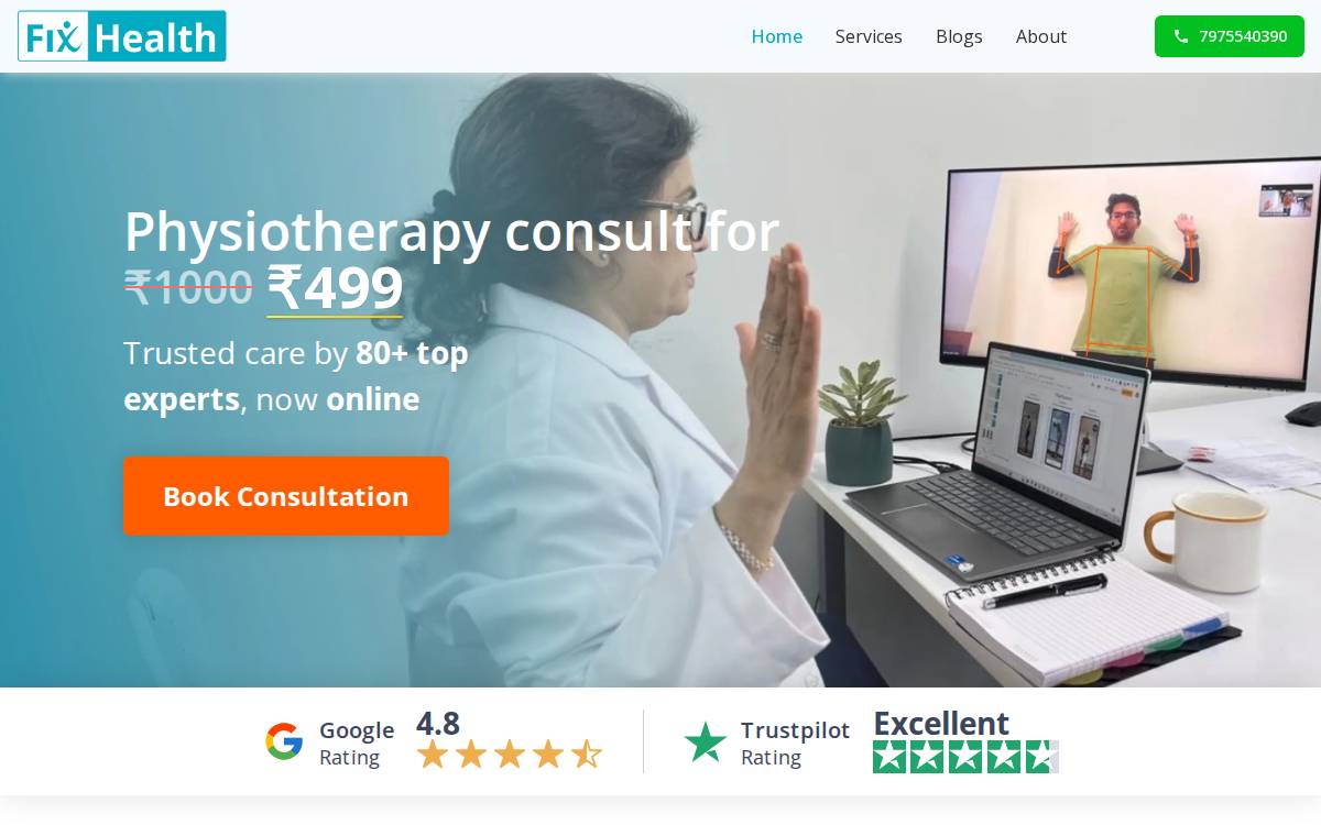 Fix Health website preview