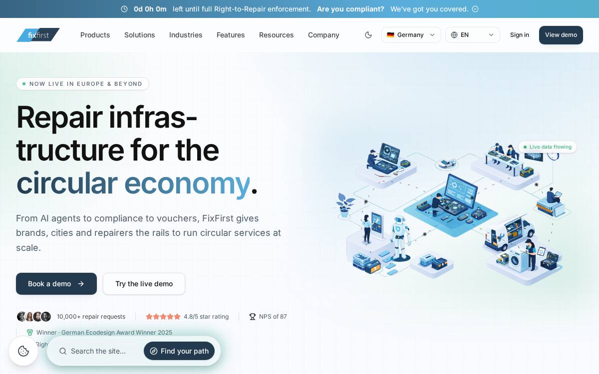 FixFirst website preview