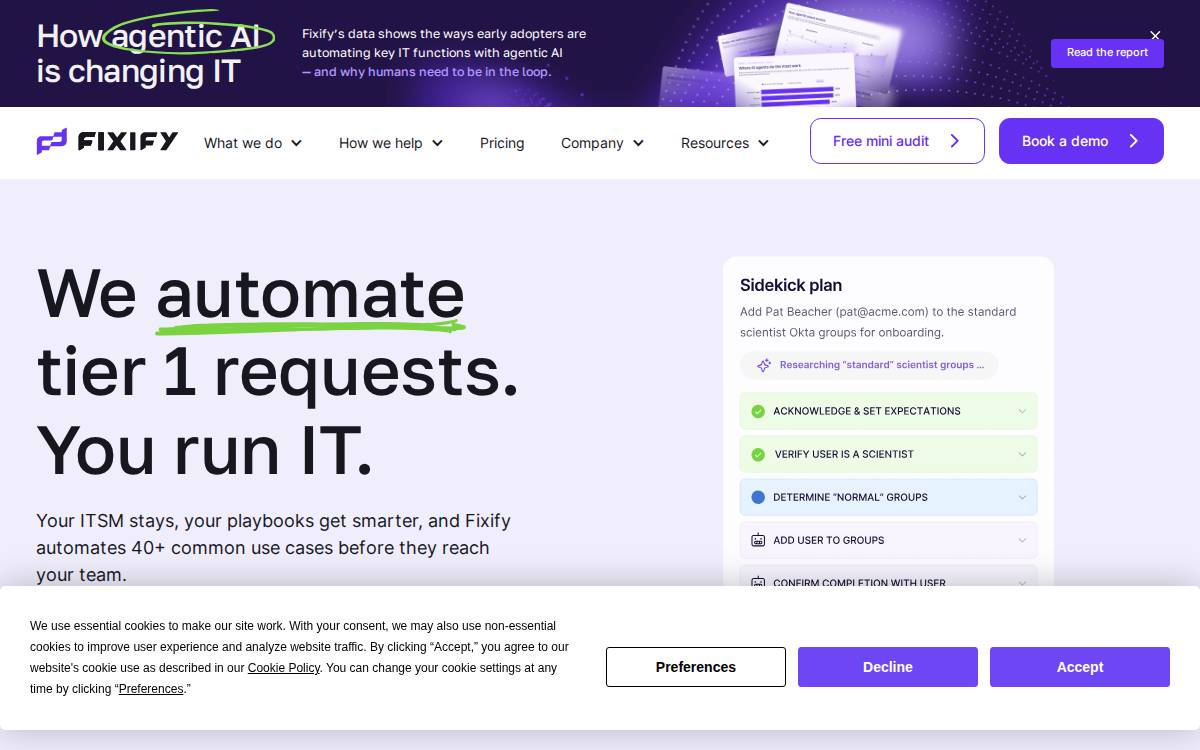 Fixify website preview