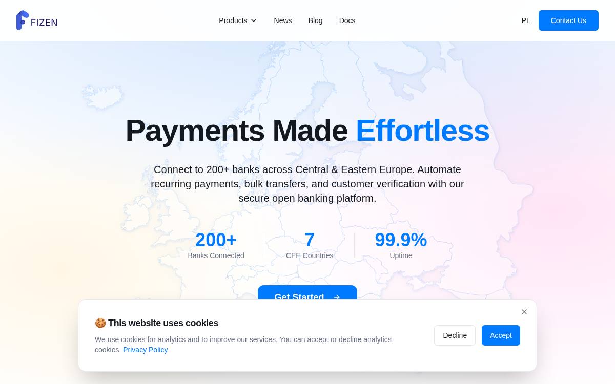 Fizen website preview