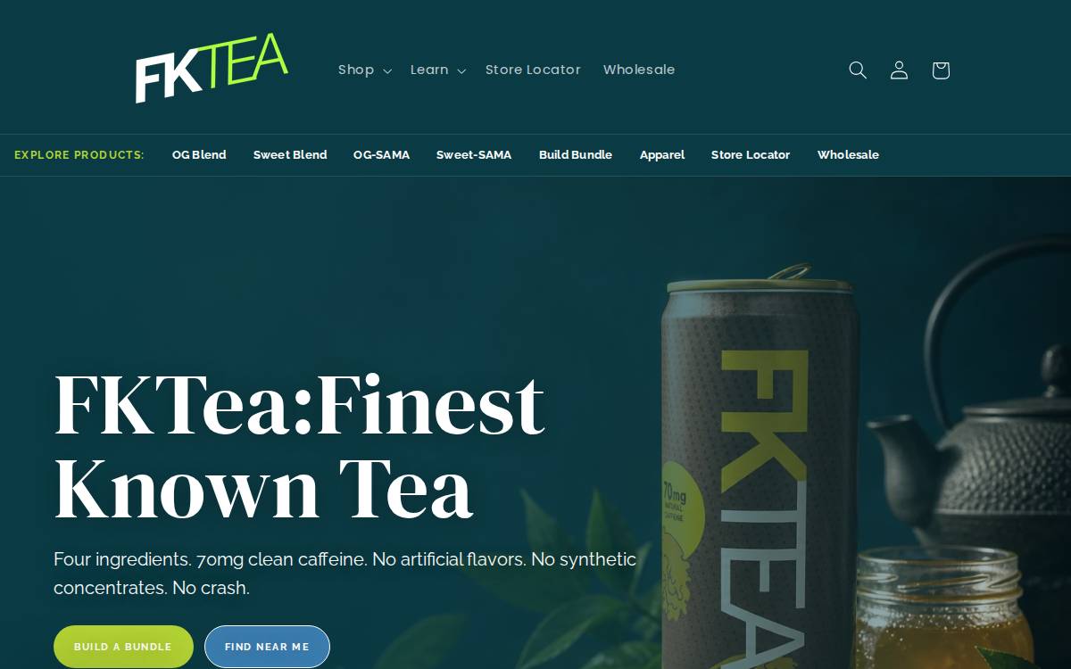 FKTea website preview