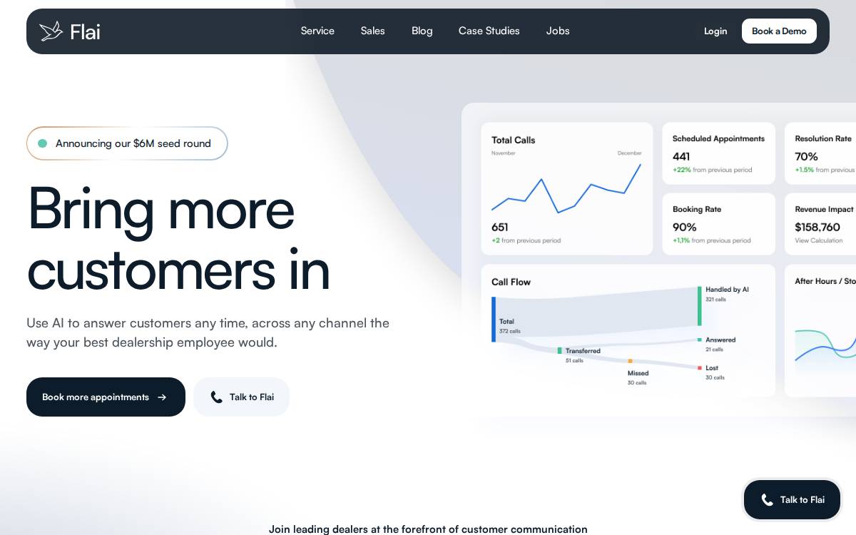 Flai website preview