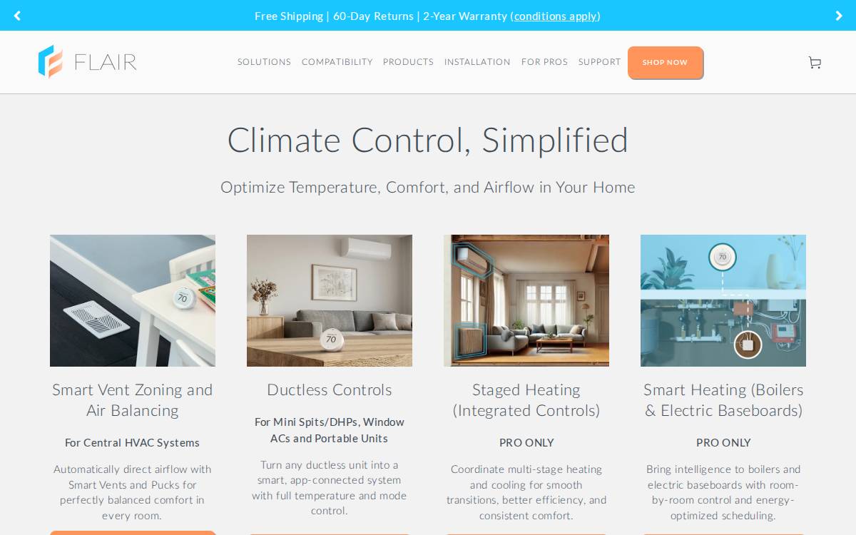 Flair +More website preview
