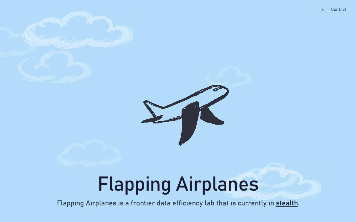 Flapping Airplanes website preview