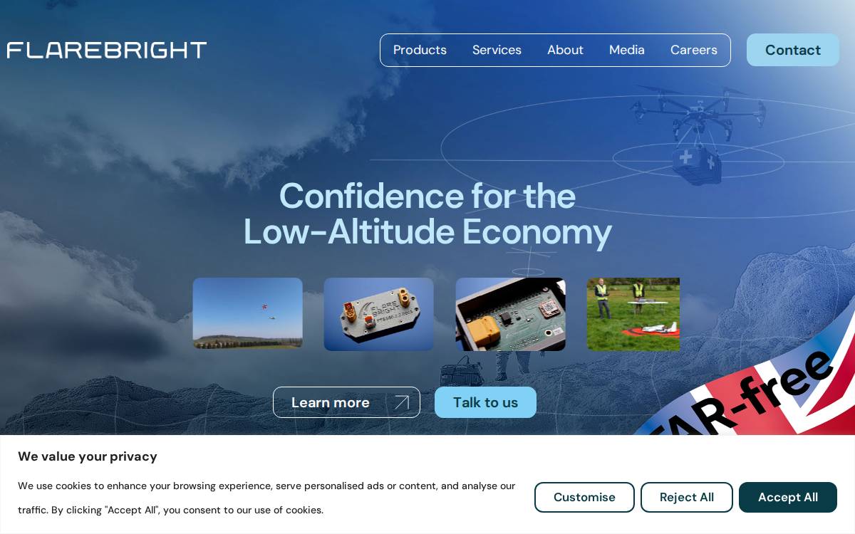 Flare Bright website preview