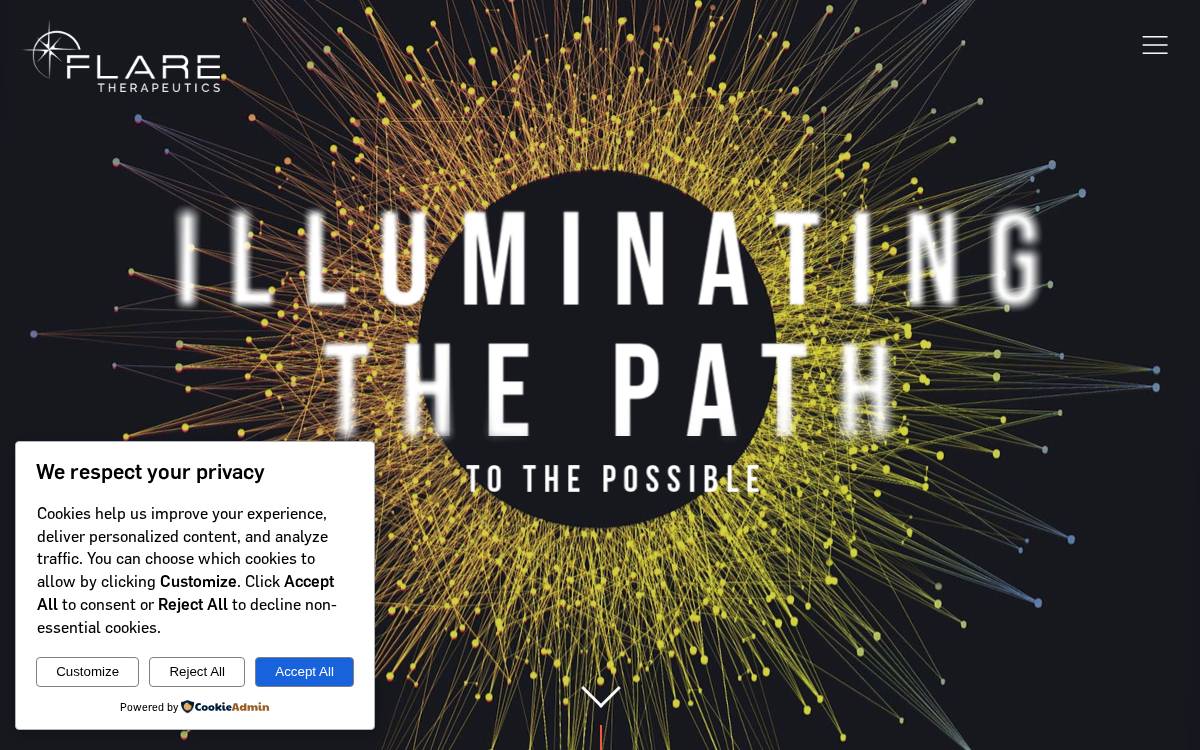 Flare Therapeutics website preview