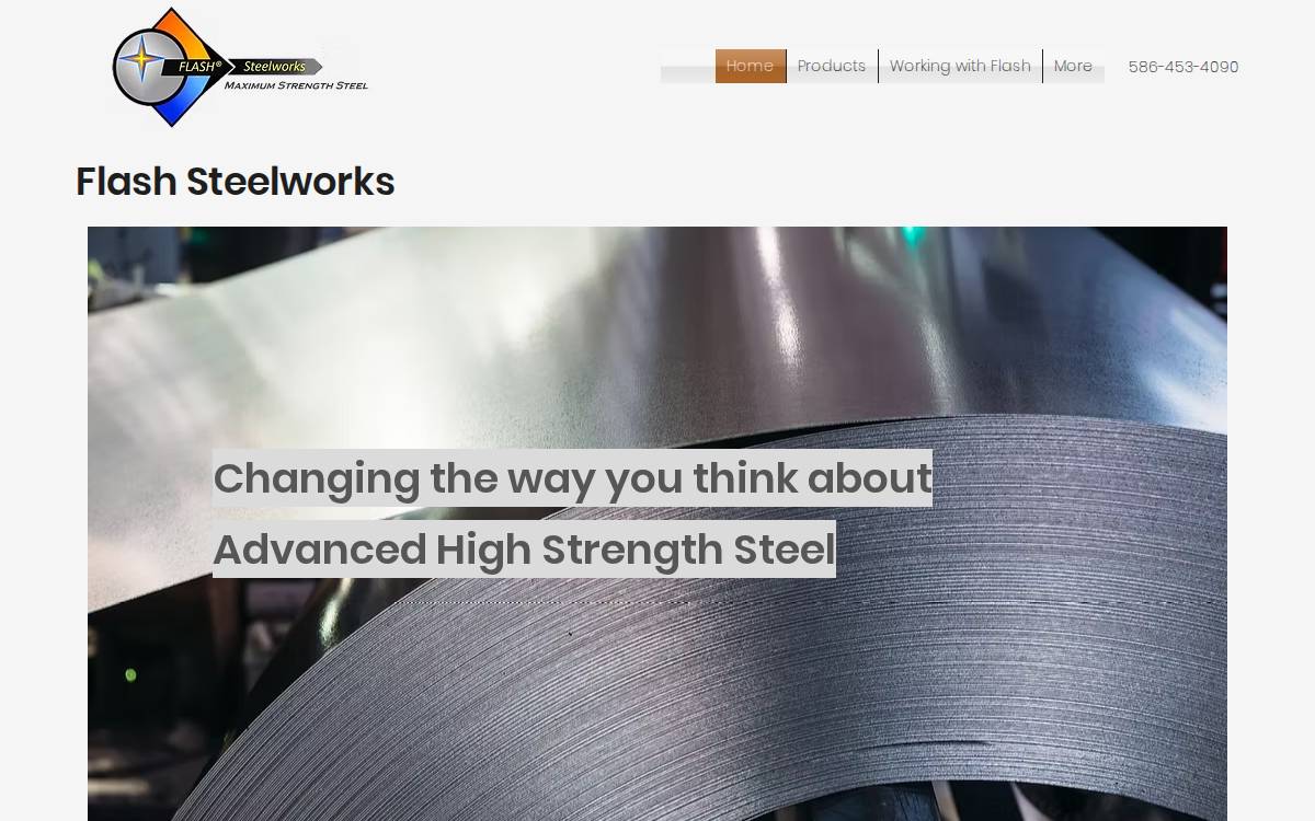 Flash Steelworks website preview