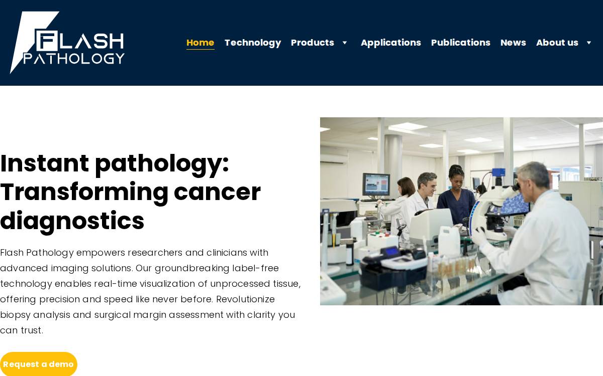 Flash Pathology website preview