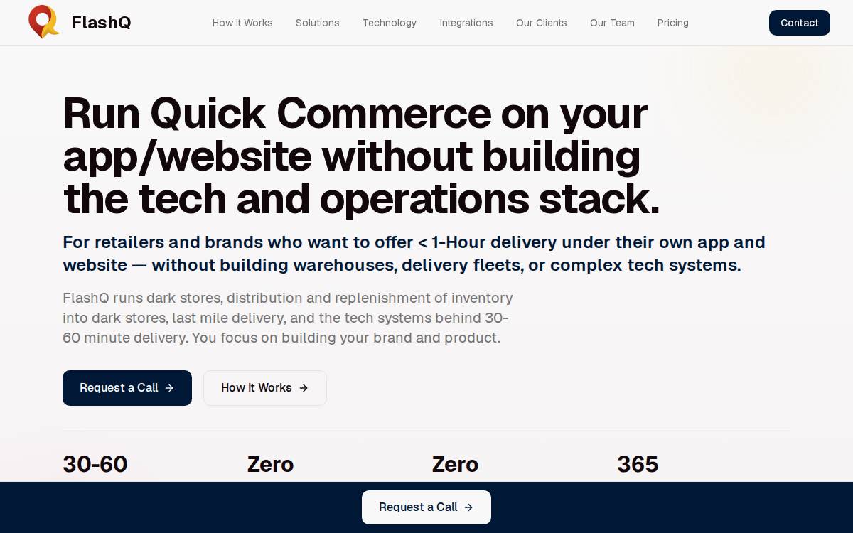 Flashq website preview