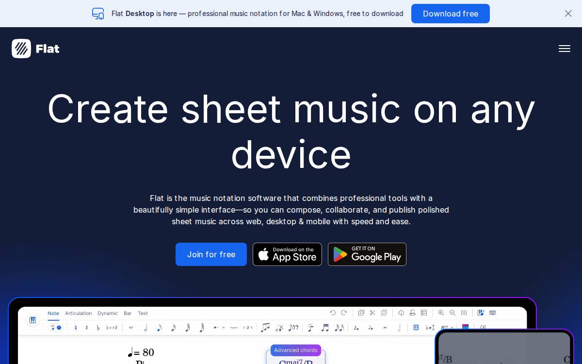 Flat website preview