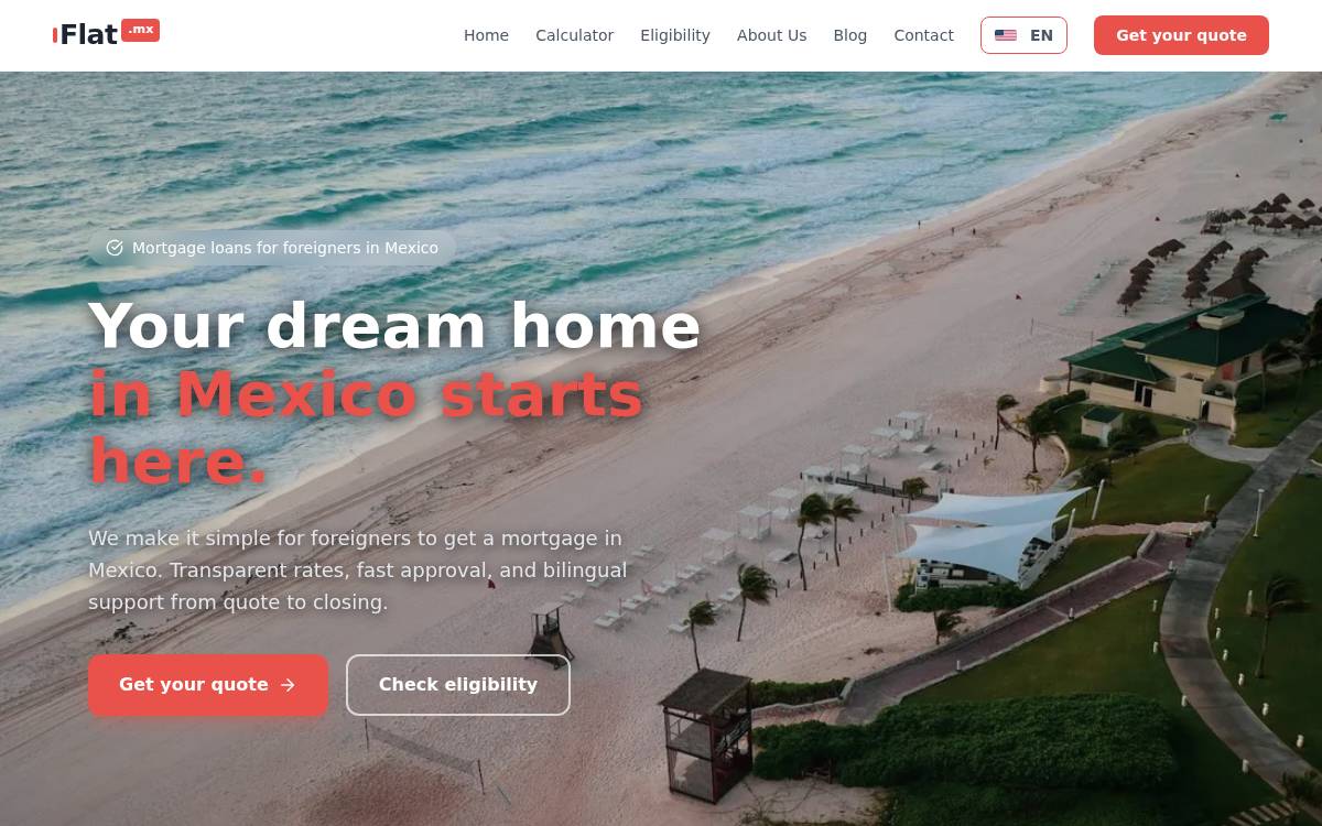 Flat website preview