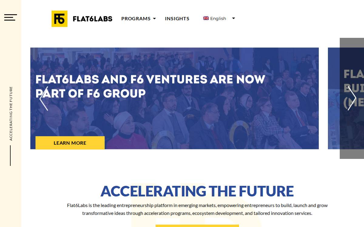 Flat6Labs Cairo website preview