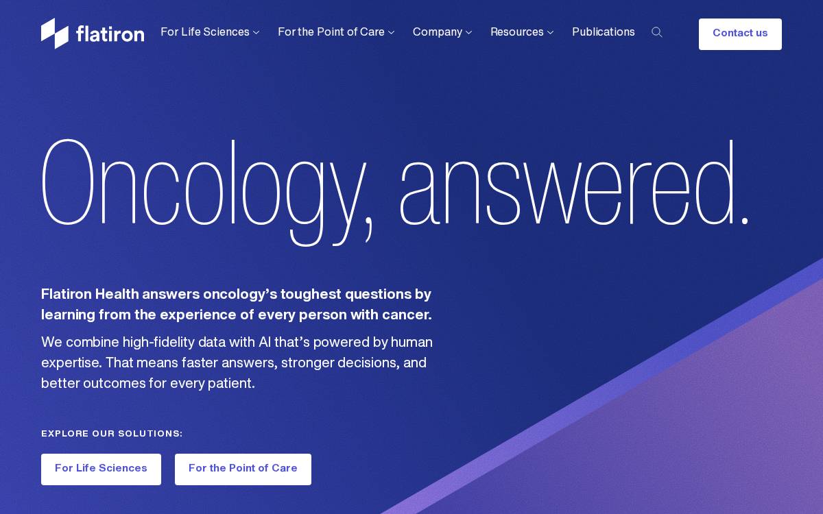 Flatiron Health website preview