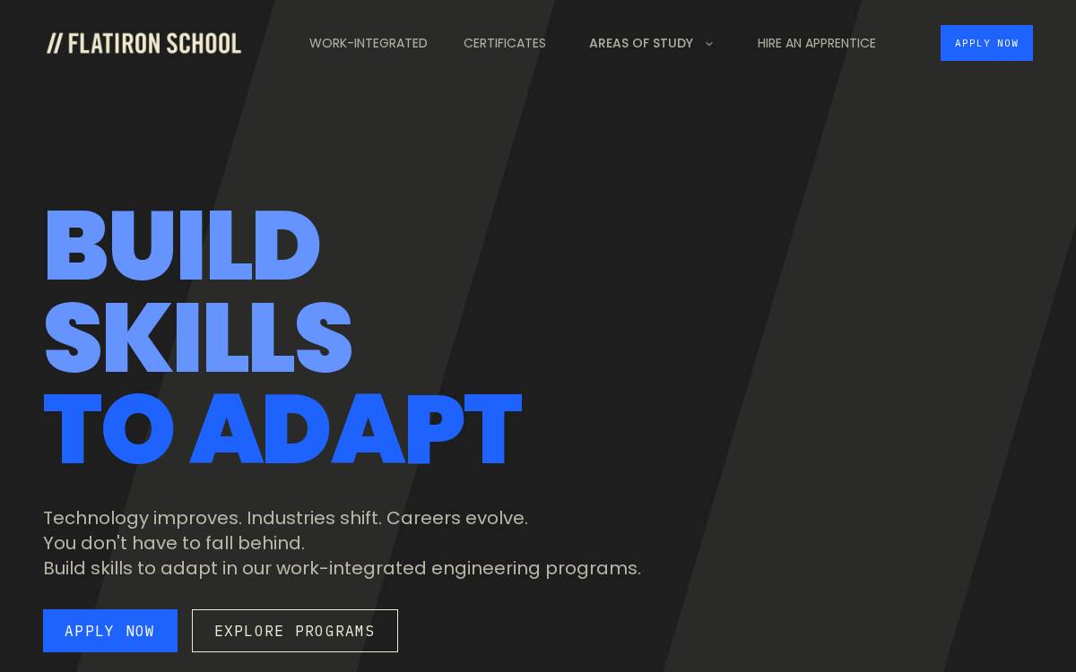 Flatiron School website preview