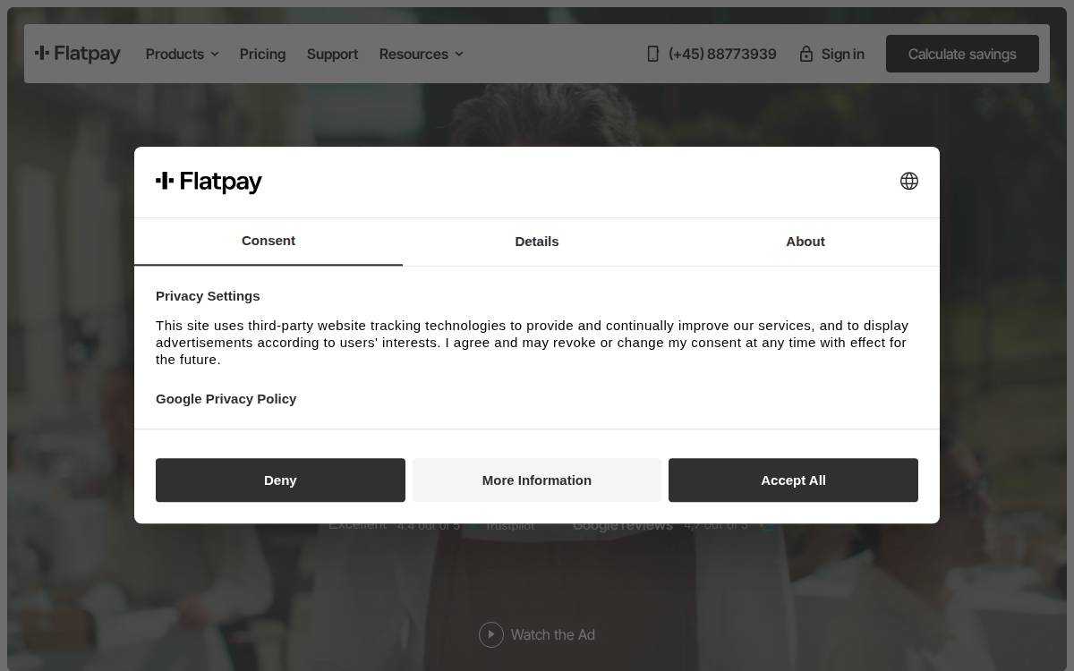 Flatpay website preview