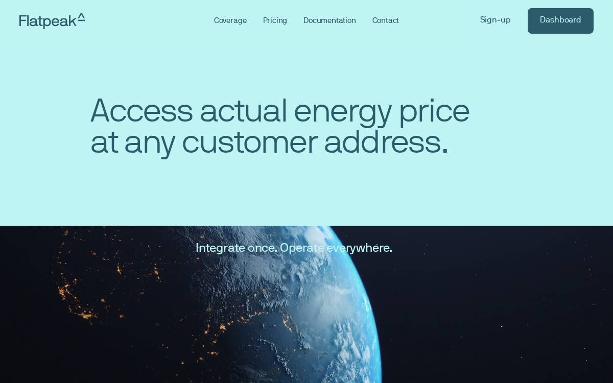 Flatpeak website preview