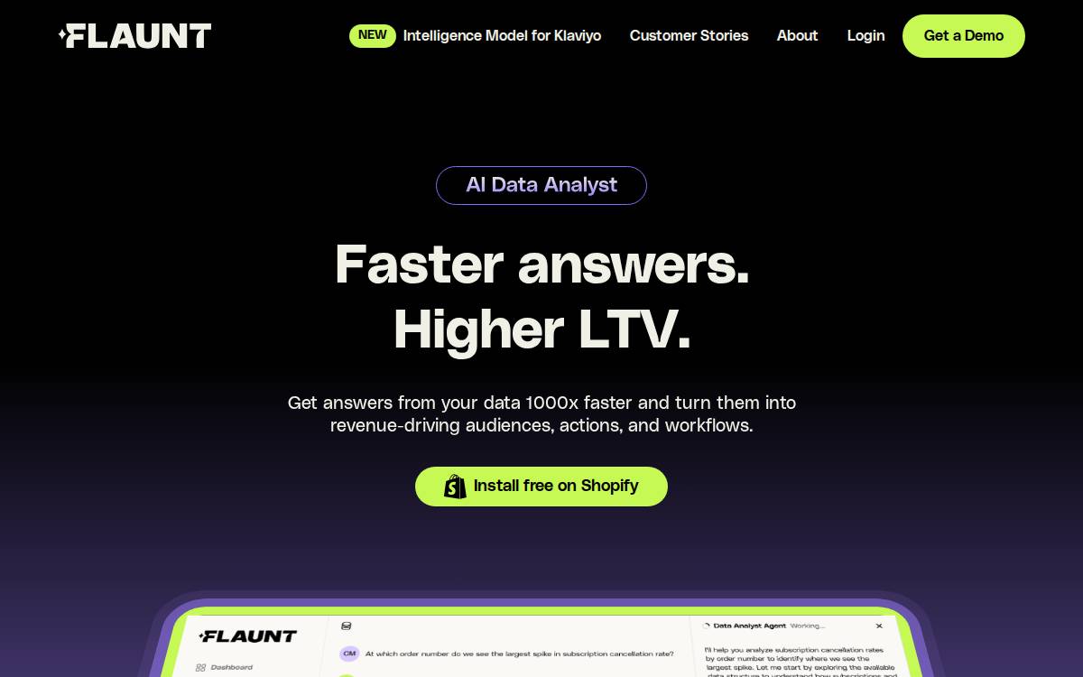Flaunt Software website preview