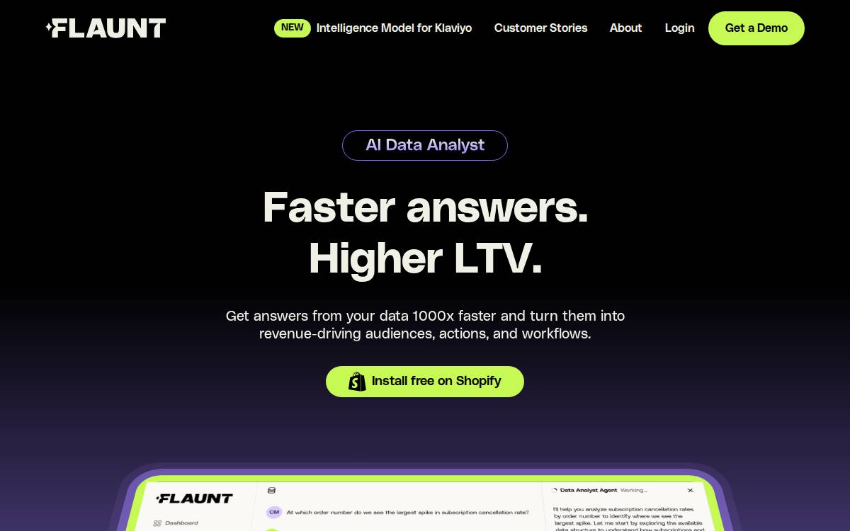 Flauntloyalty website preview