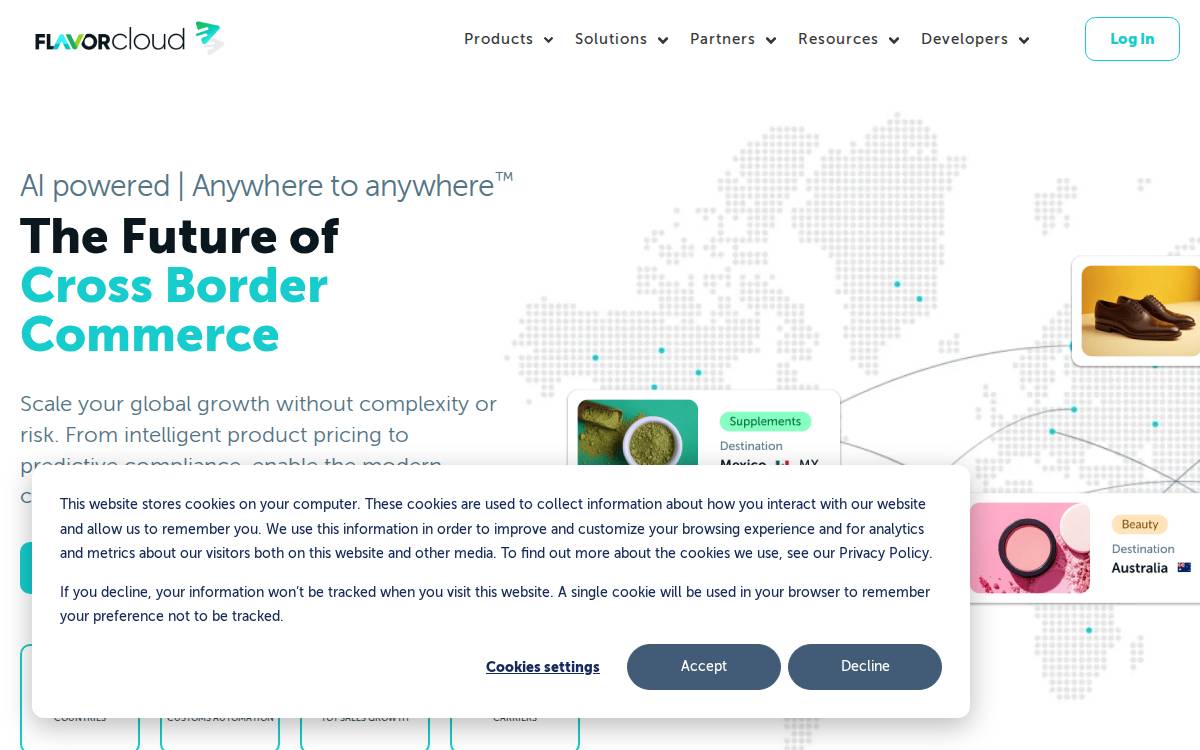 Flavorcloud website preview