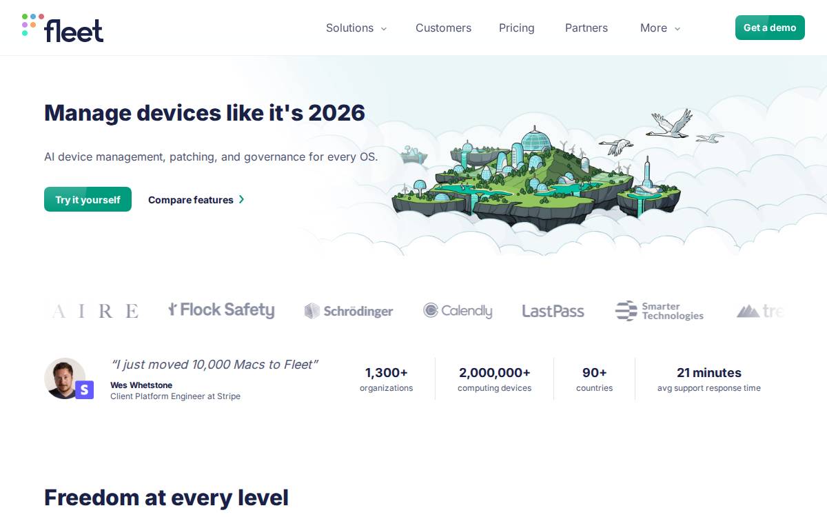 Fleet website preview
