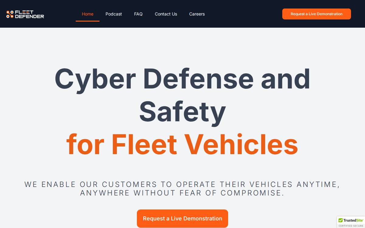 Fleet Defender website preview