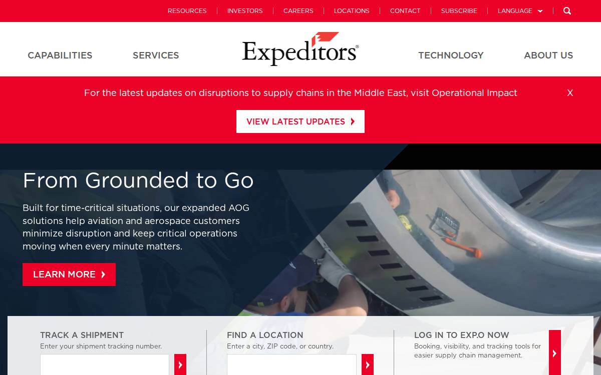 Fleet Logistics (exited) website preview