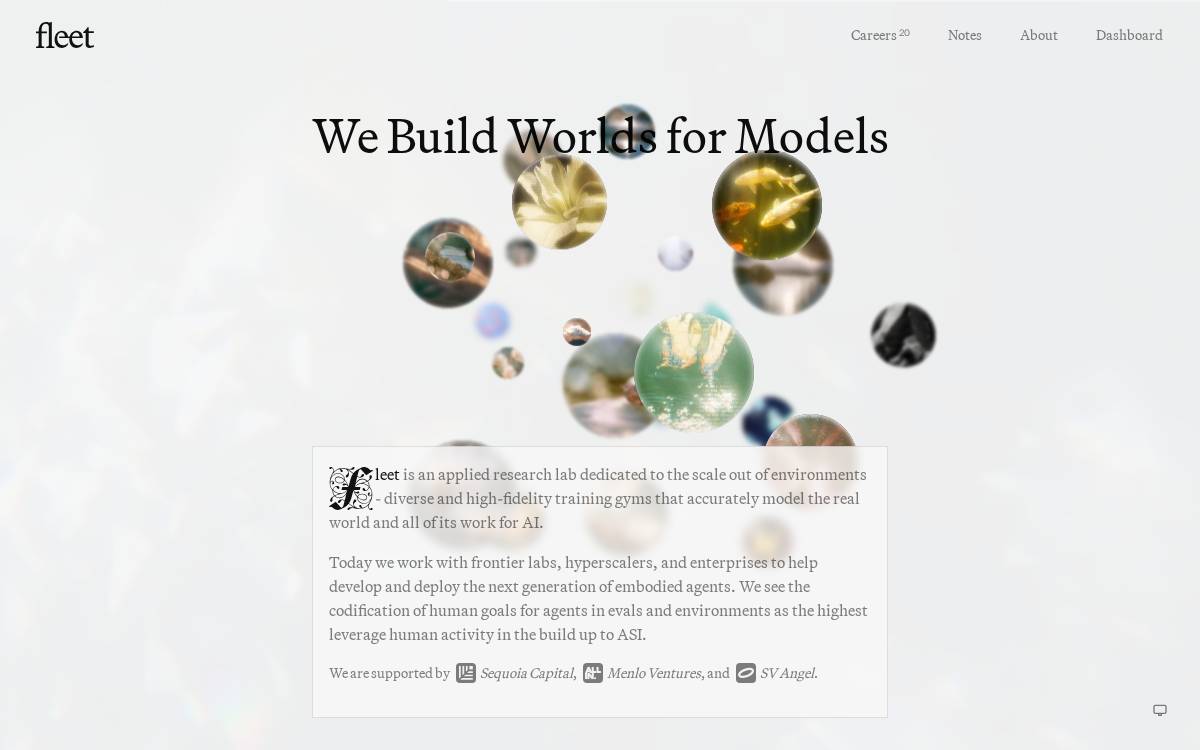 Fleet website preview