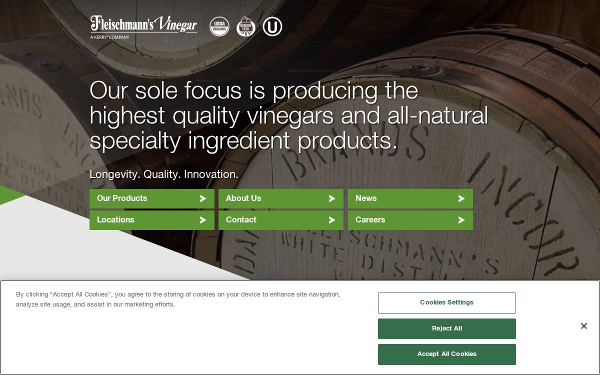 Fleischmannsvinegar website preview