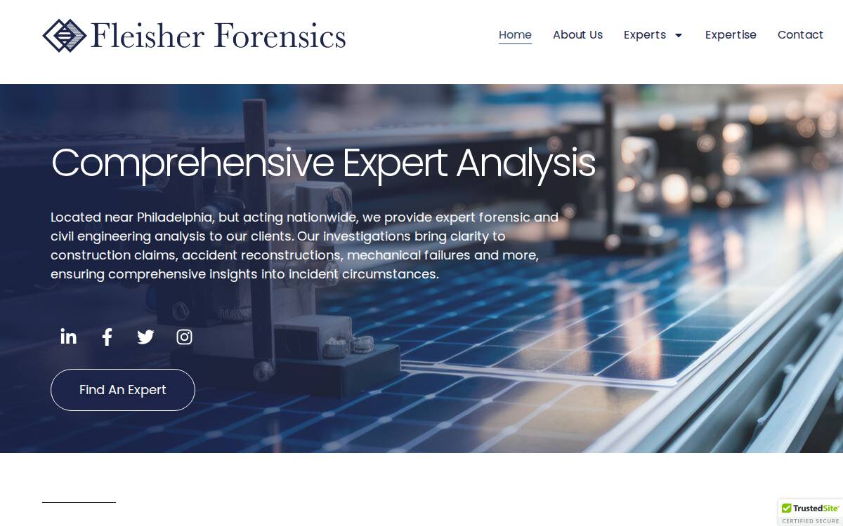 Fleisherforensics website preview