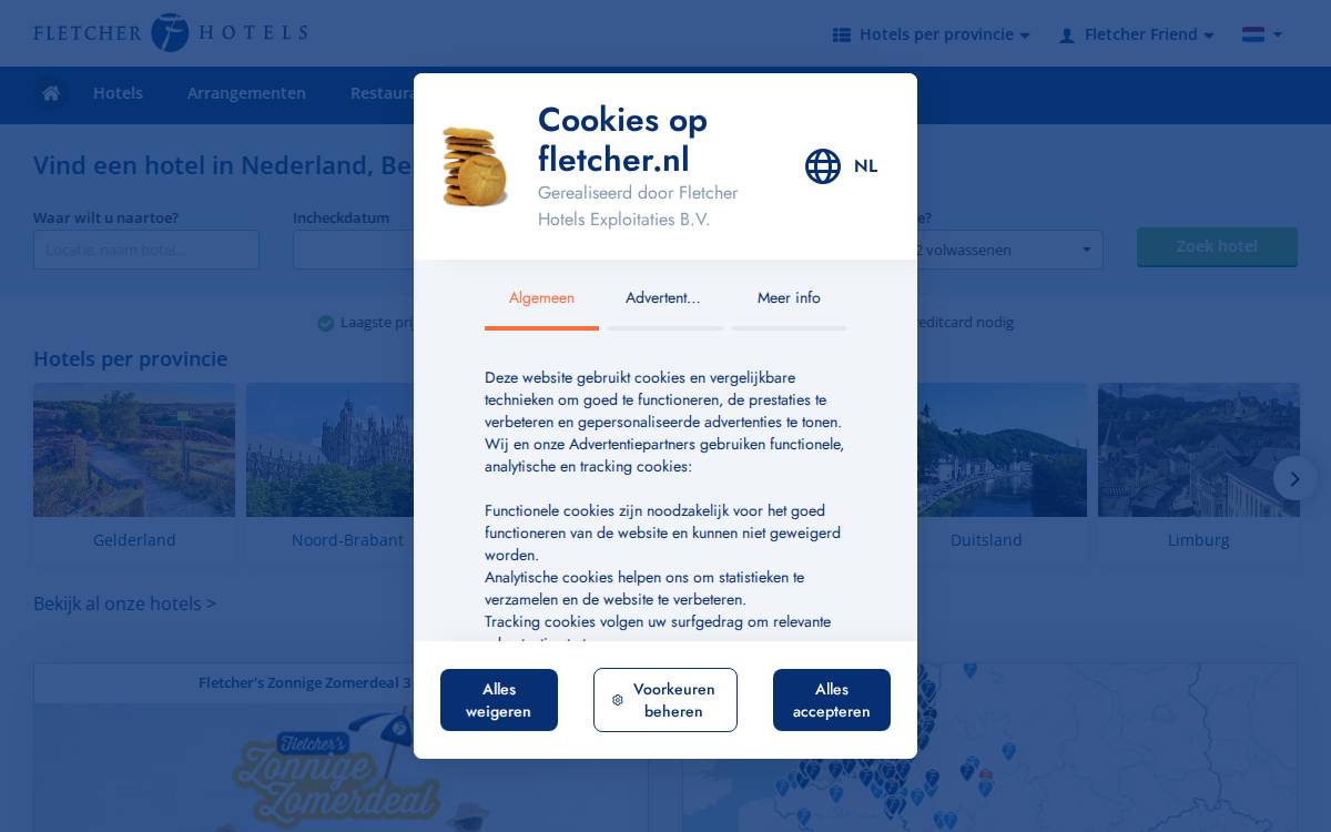 Fletcher Hotels website preview