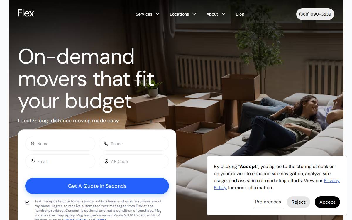 Flex website preview