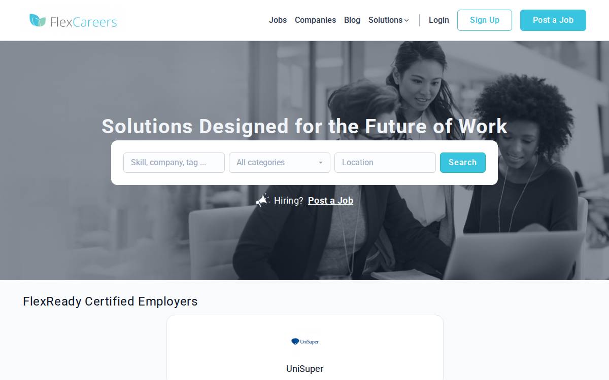 Flex Careers website preview