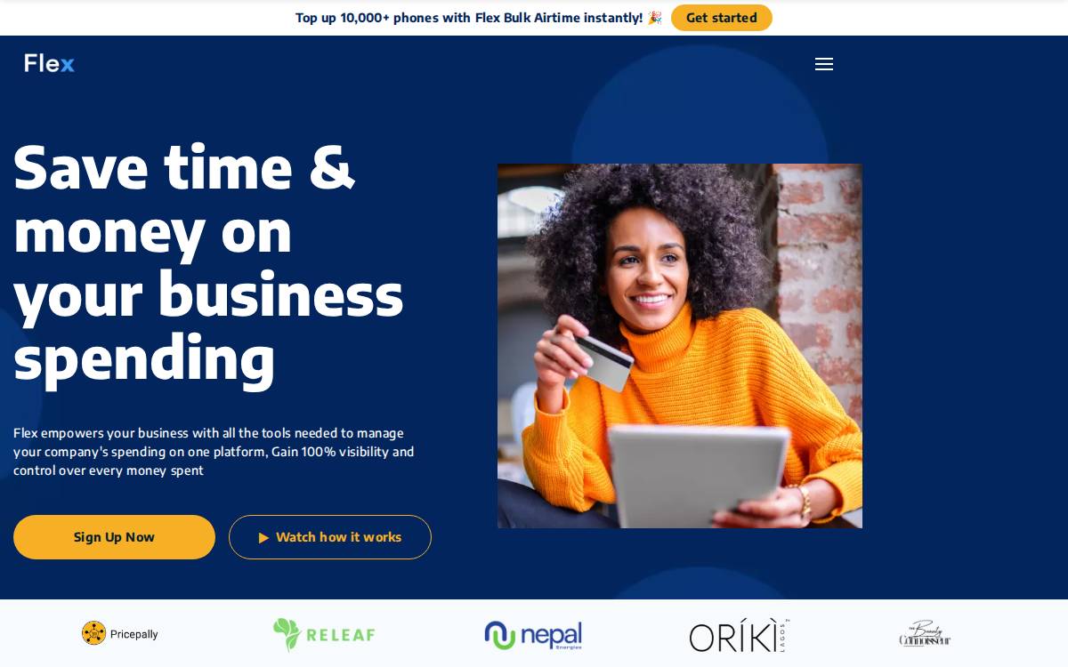 Flex Finance website preview