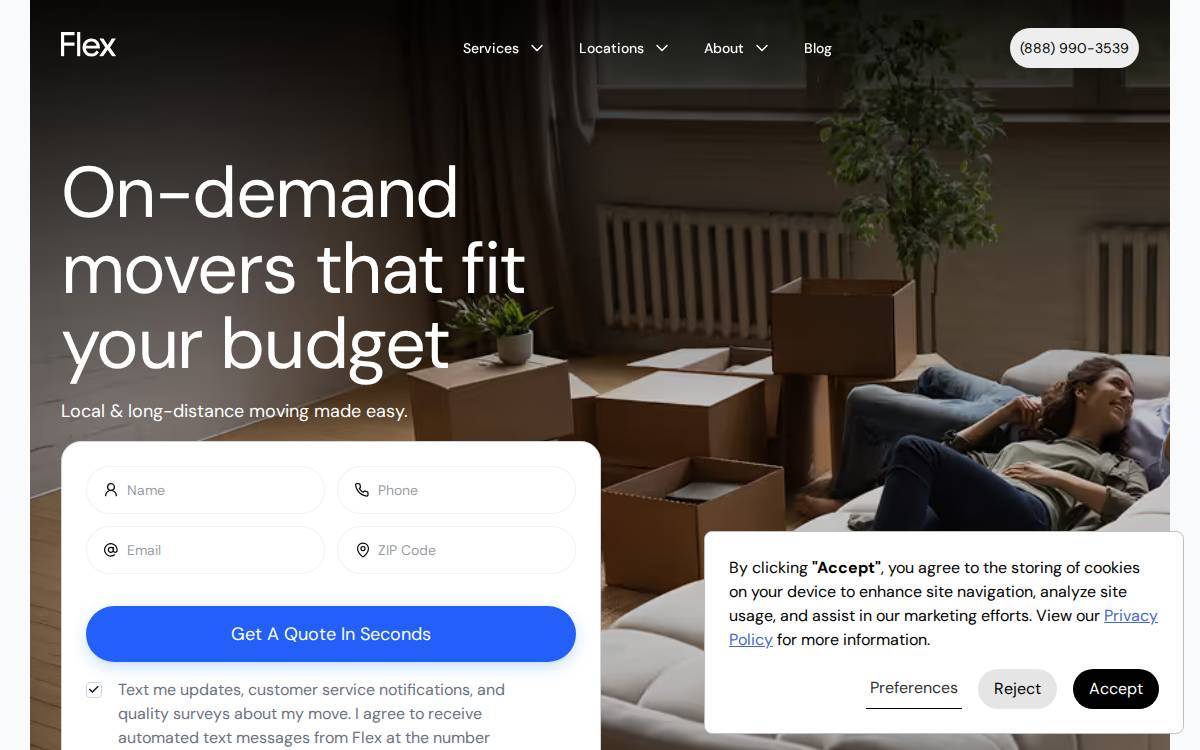 Flex Storage website preview