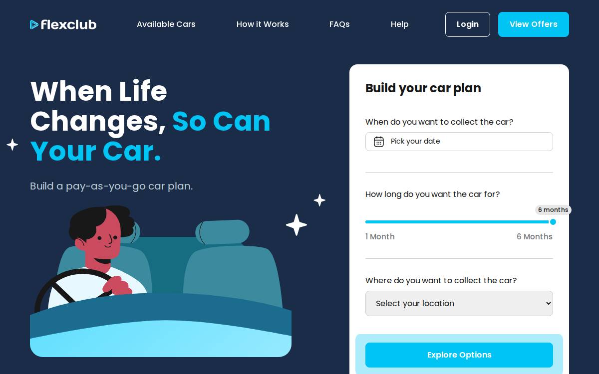 FlexClub website preview