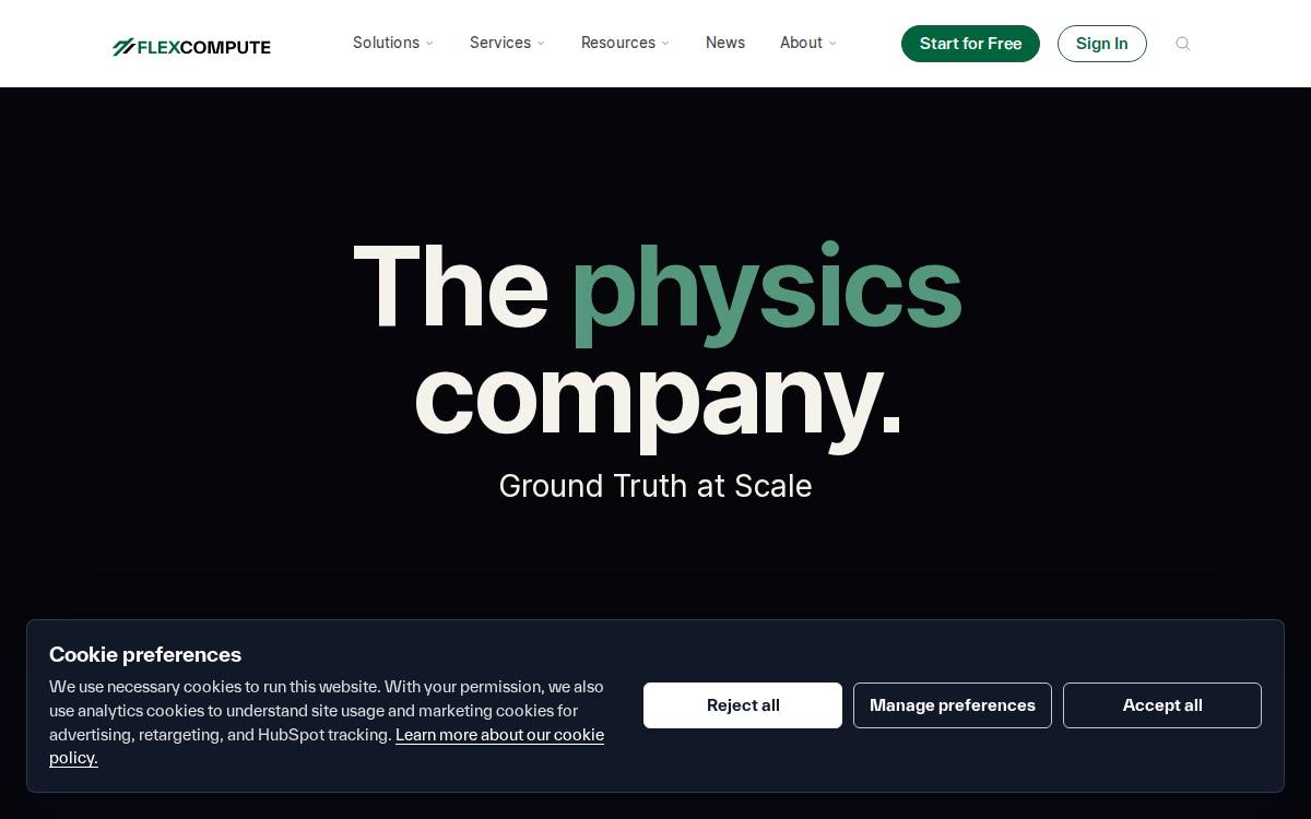Flexcompute website preview