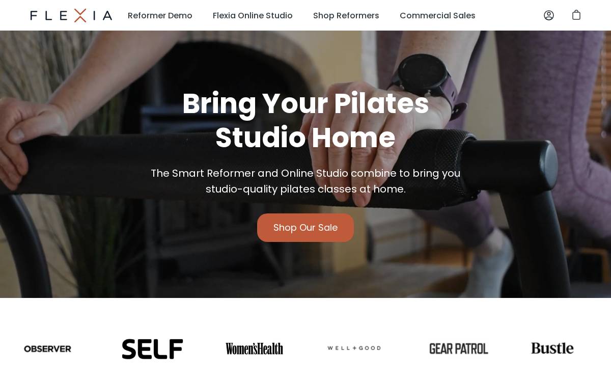 Flexia website preview