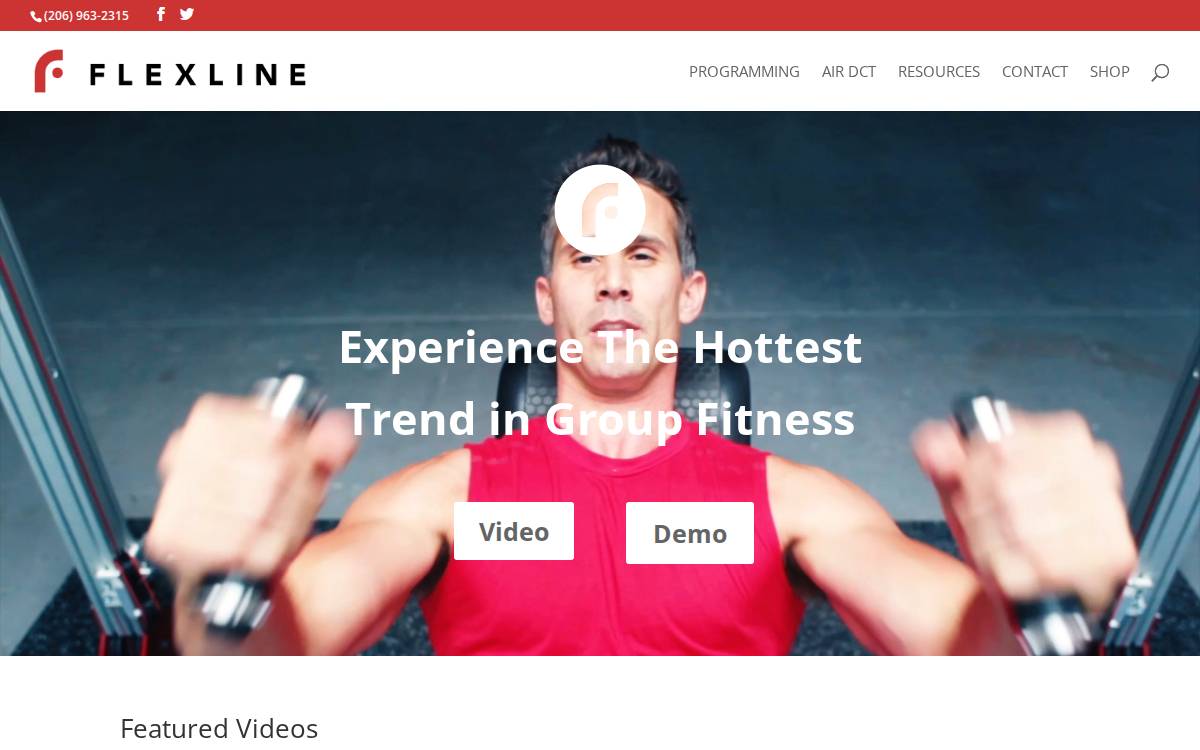 Flexline Fitness website preview