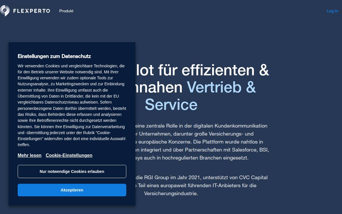 Flexperto here website preview