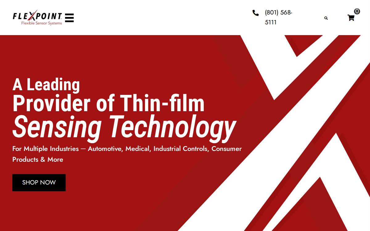 Flexpoint Sensor Systems website preview