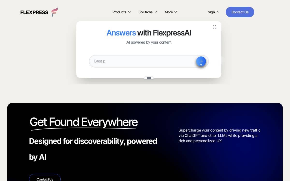 Flexpressai website preview