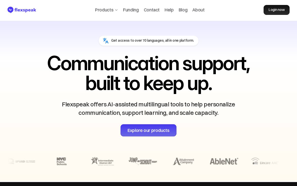 Flexspeak website preview
