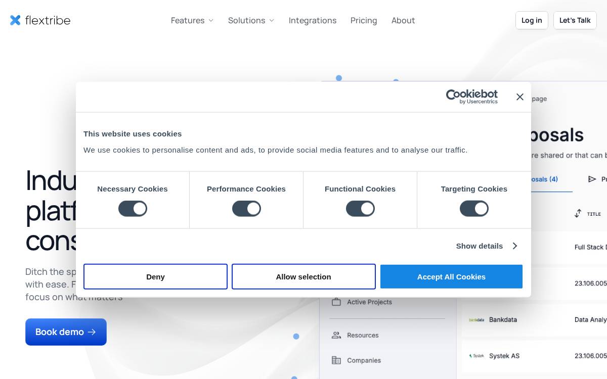 Flextribe website preview